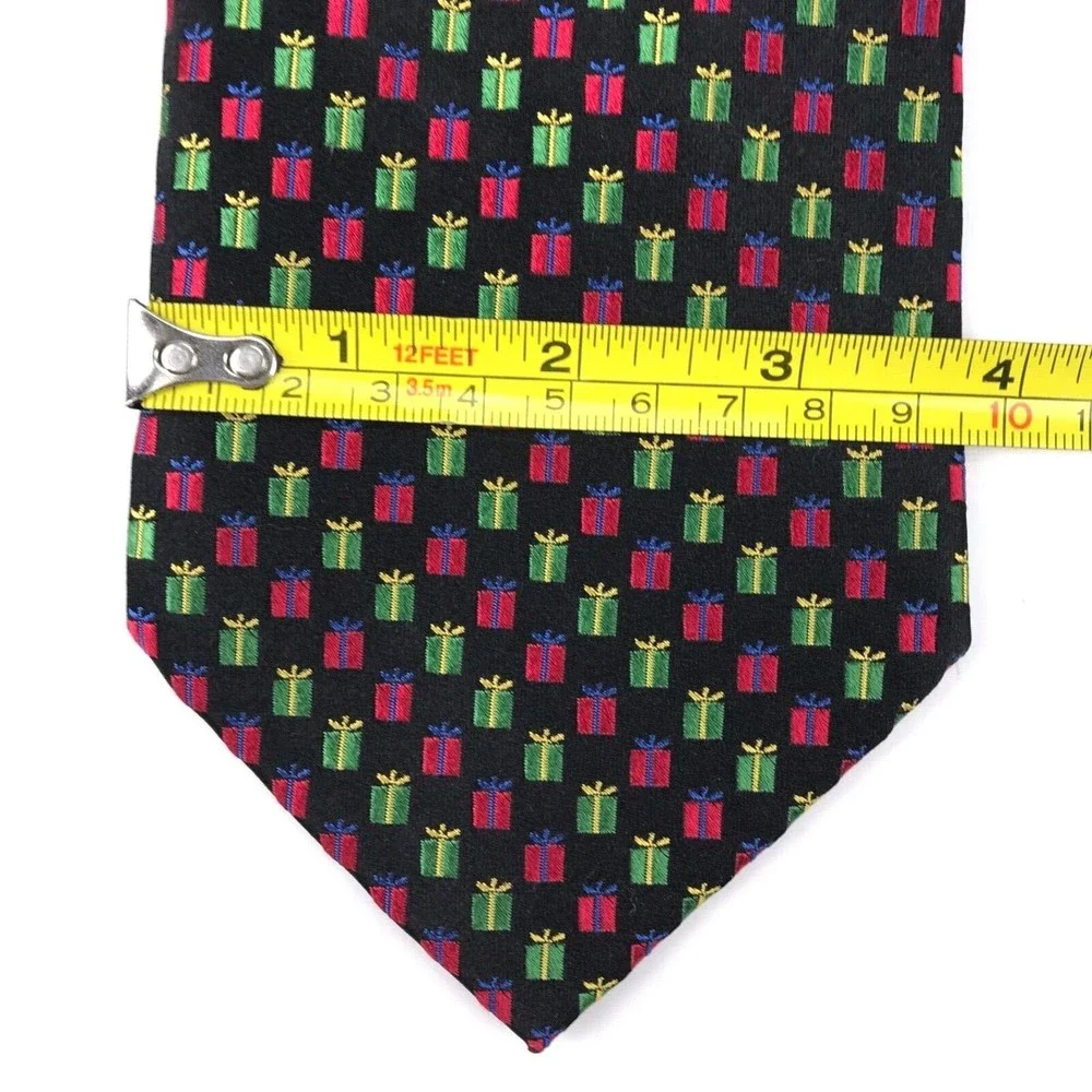 TANGO Tie Red Green Blue Christmas GIFTS Holiday Theme Men's Necktie 100% Silk